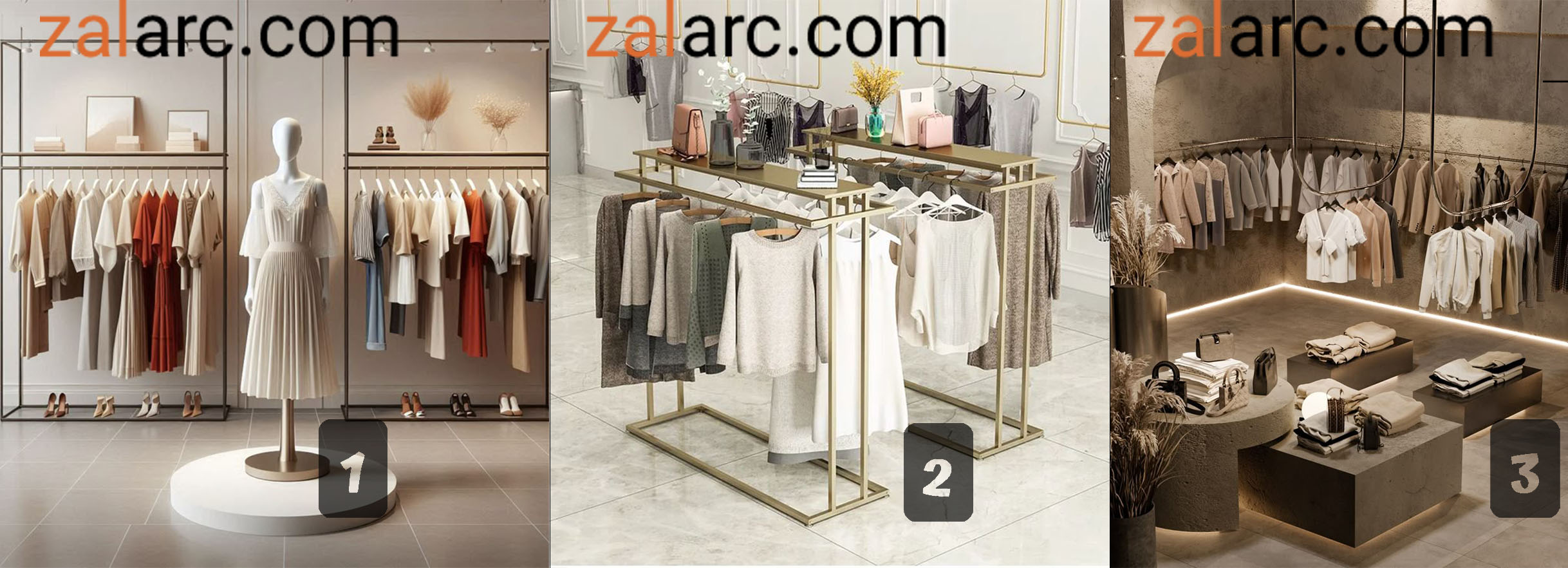 دکور بوتیک مردانه لاکچری