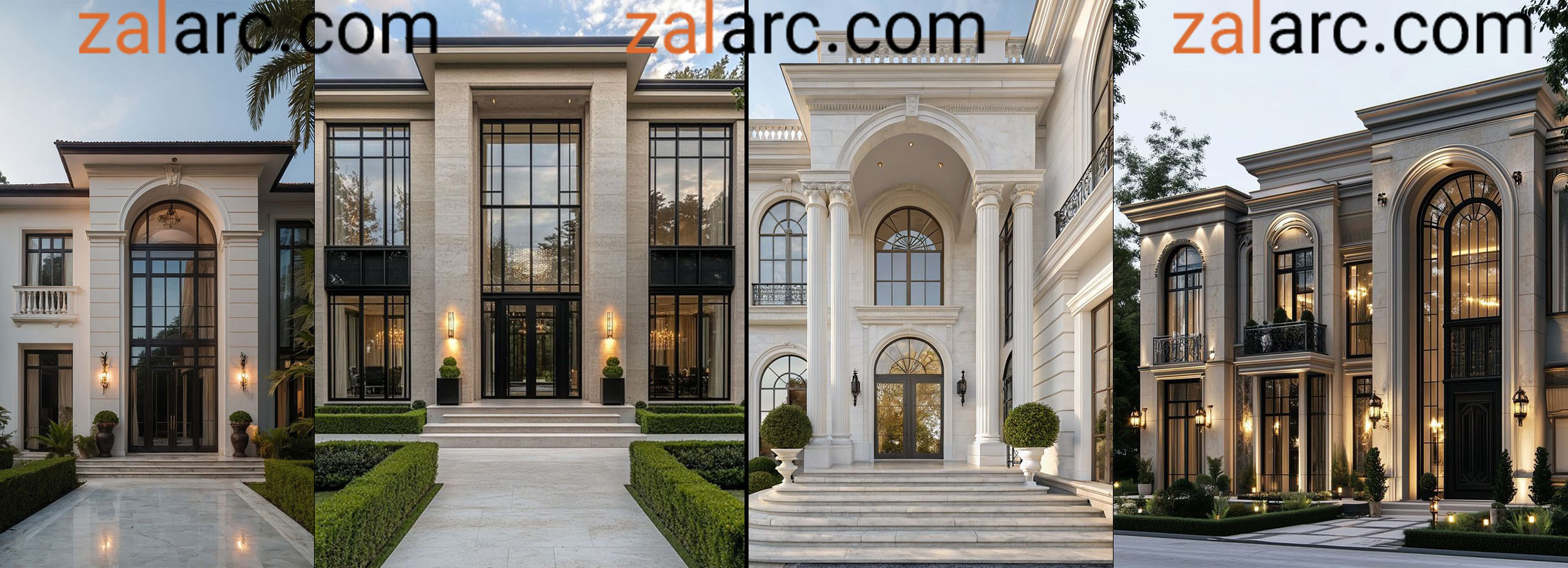 طراح نمای نئوکلاسیک ویلا