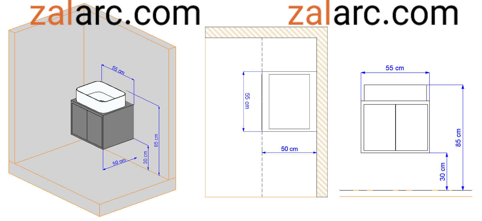 اندازه روشویی
