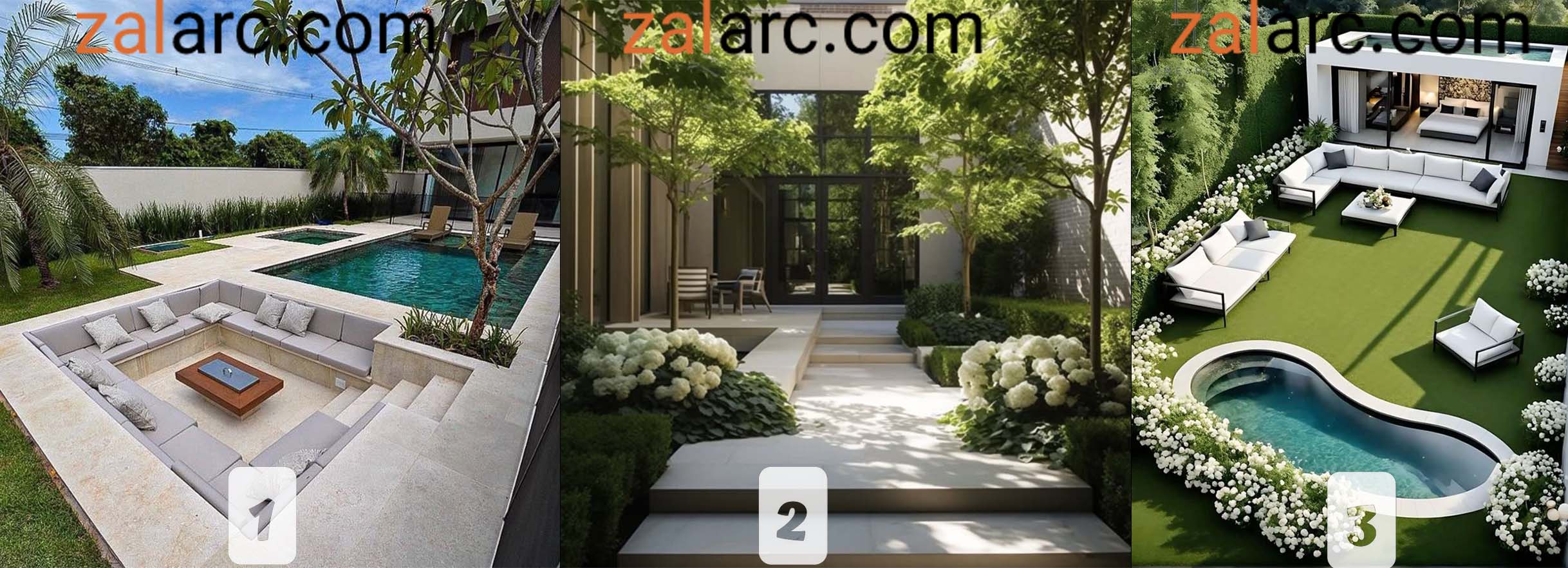 دیزاین حیاط ویلا