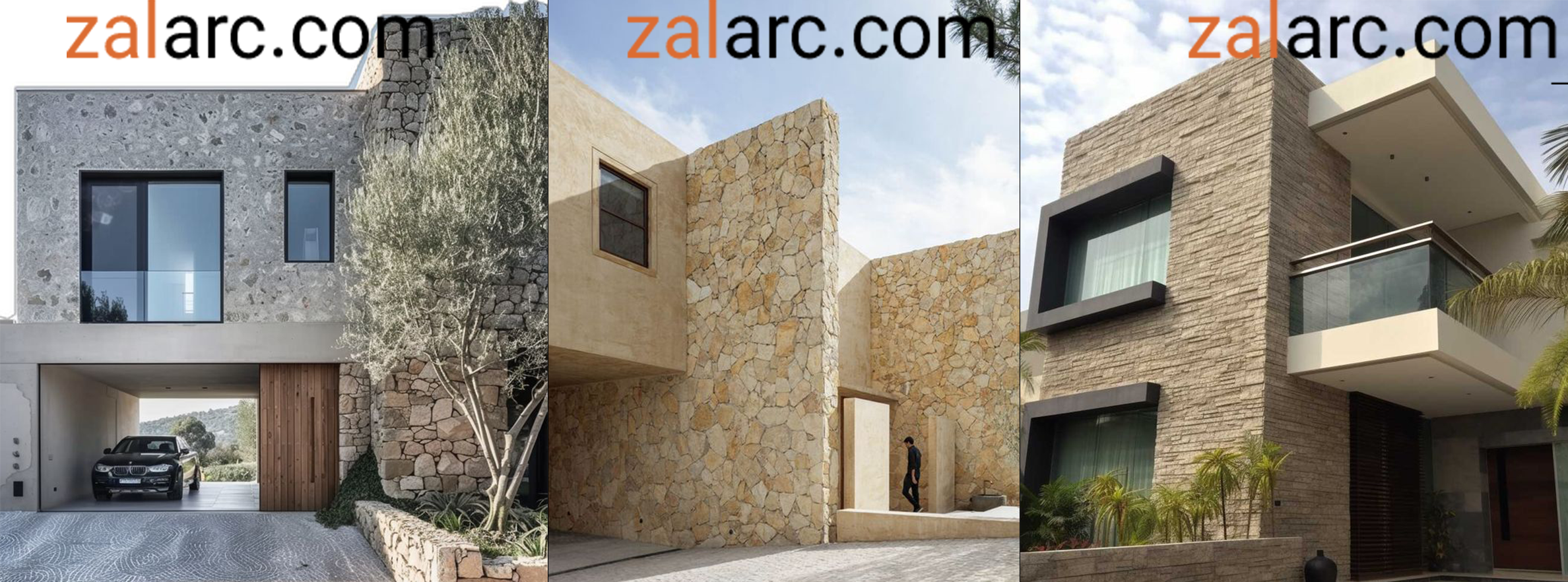 سنگ نمای ساختمان ویلایی