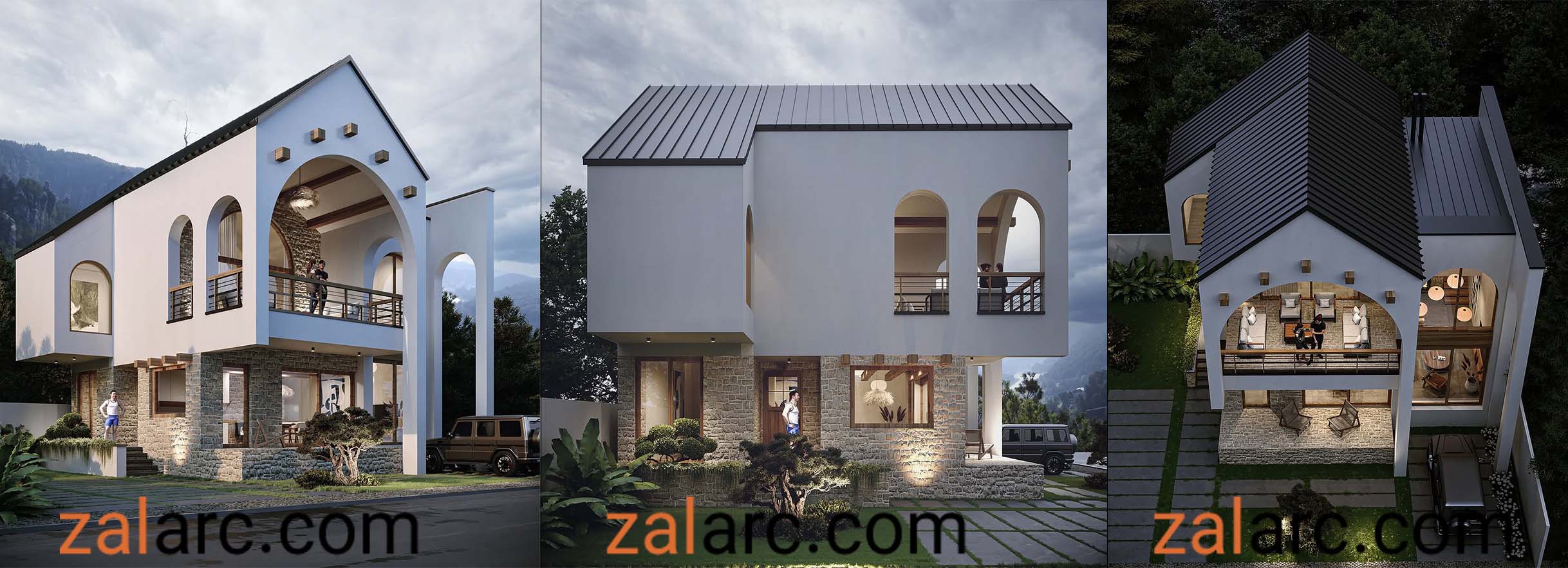 طراحی ویلا لوکس دوبلکس