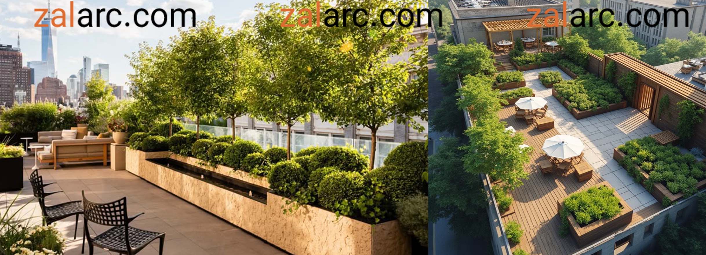 طراحی پشت بام ویلا