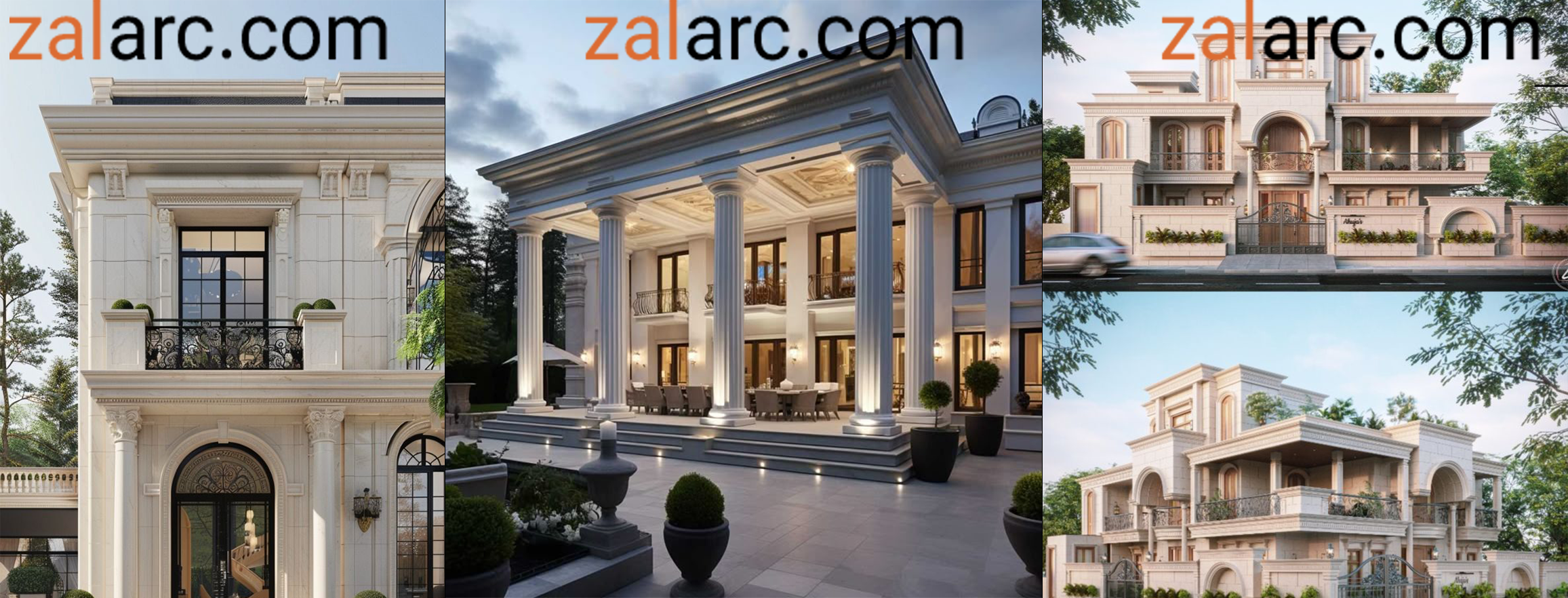 نمای ویلا رومی